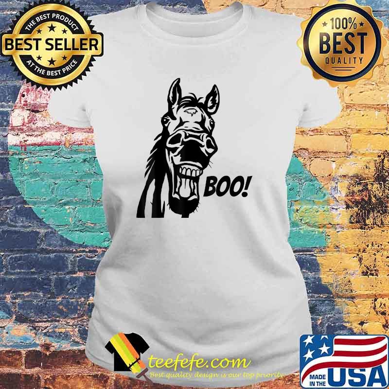 Boo! Funny Hiding Horse Lover Peekaboo Halloween Horse T-Shirt Laides tee Boo! Funny Hiding Horse Lover Peekaboo Halloween Horse T-Shirt Laides tee
