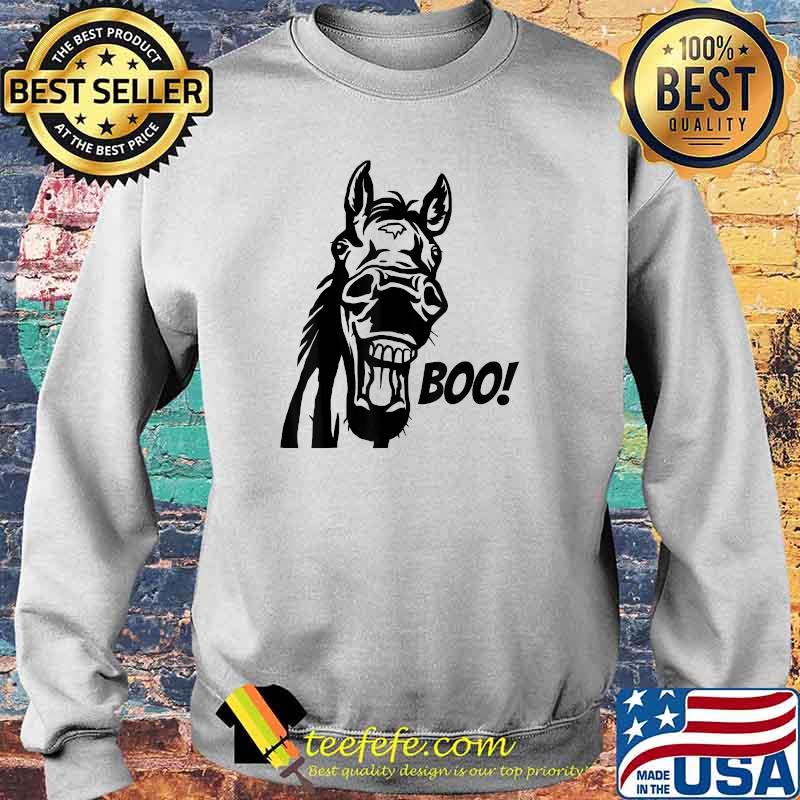 Boo! Funny Hiding Horse Lover Peekaboo Halloween Horse T-Shirt Sweater Boo! Funny Hiding Horse Lover Peekaboo Halloween Horse T-Shirt Sweater