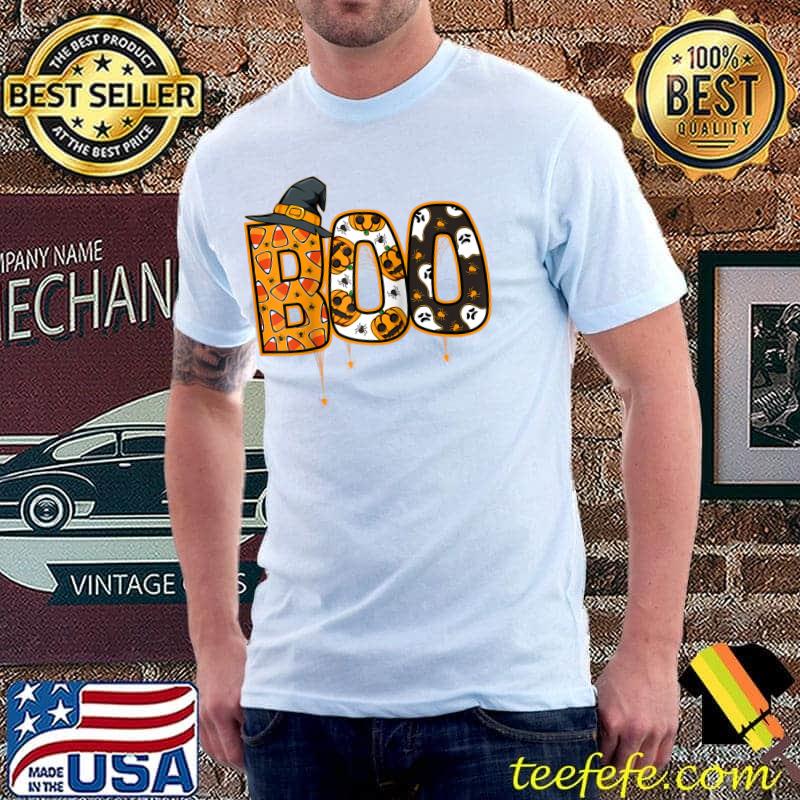 Boo Halloween Festival Party Skeleton Bones Ghost Festival Raglan Baseball T-shirt