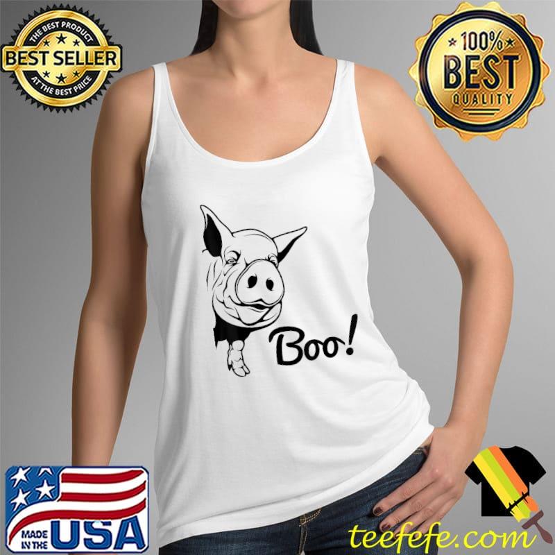 Boo! Pig Lovers Hiding Peekaboo Halloween T-Shirt Tank Top Boo! Pig Lovers Hiding Peekaboo Halloween T-Shirt Tank Top