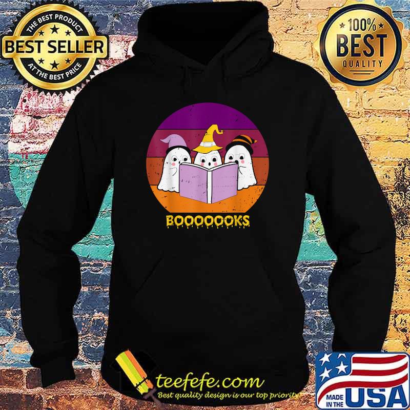 Booooks Ghost 2021 Halloween ghost reading books vintage T-Shirt Hoodie Booooks Ghost 2021 Halloween ghost reading books vintage T-Shirt Hoodie