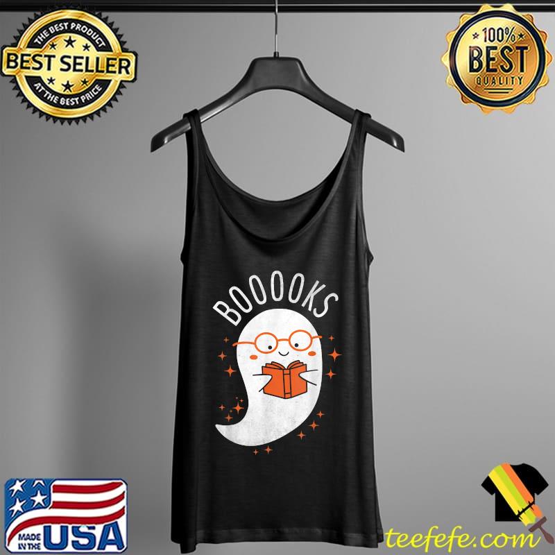 Booooks Ghost Halloween Teacher Book Library Reading T-Shirt Tank Top Booooks Ghost Halloween Teacher Book Library Reading T-Shirt Tank Top