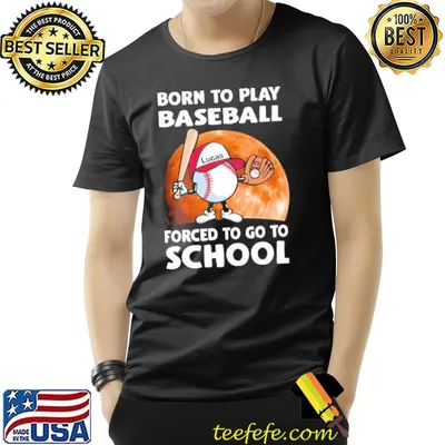 Born to play baseball forced to go to school Lucas Blood Moon shirt