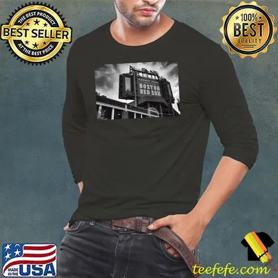 Boston Fenway Park Baseball Stadium In Black And White Shirt