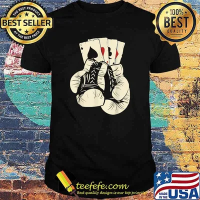 Boxing Gloves Playing Cards Boxer Match Fighter Martial Arts T-Shirt