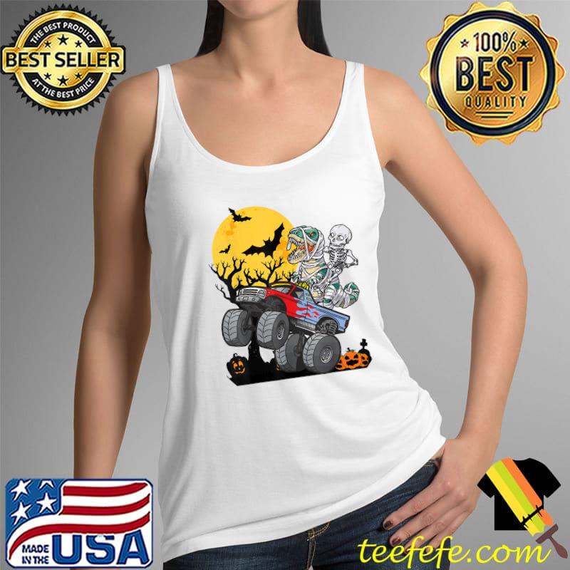 Boys Halloween Monster Truck Pumpkin Mummy Dinosaur T rex T-Shirt Tank Top Boys Halloween Monster Truck Pumpkin Mummy Dinosaur T rex T-Shirt Tank Top