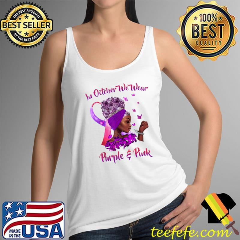 Breast Cancer and Domestic Violence Awareness Black Womens T-Shirt Tank Top Breast Cancer and Domestic Violence Awareness Black Womens T-Shirt Tank Top