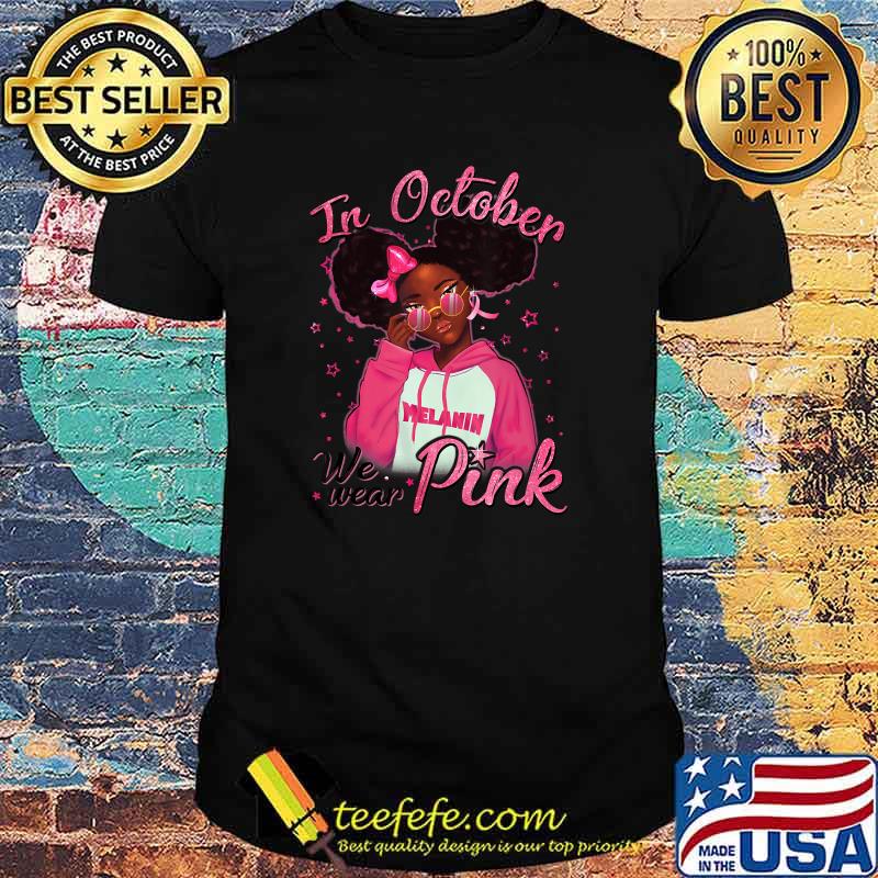 Breast Cancer Awareness African American Black Queen Pink T-shirt Breast Cancer Awareness African American Black Queen Pink T-shirt