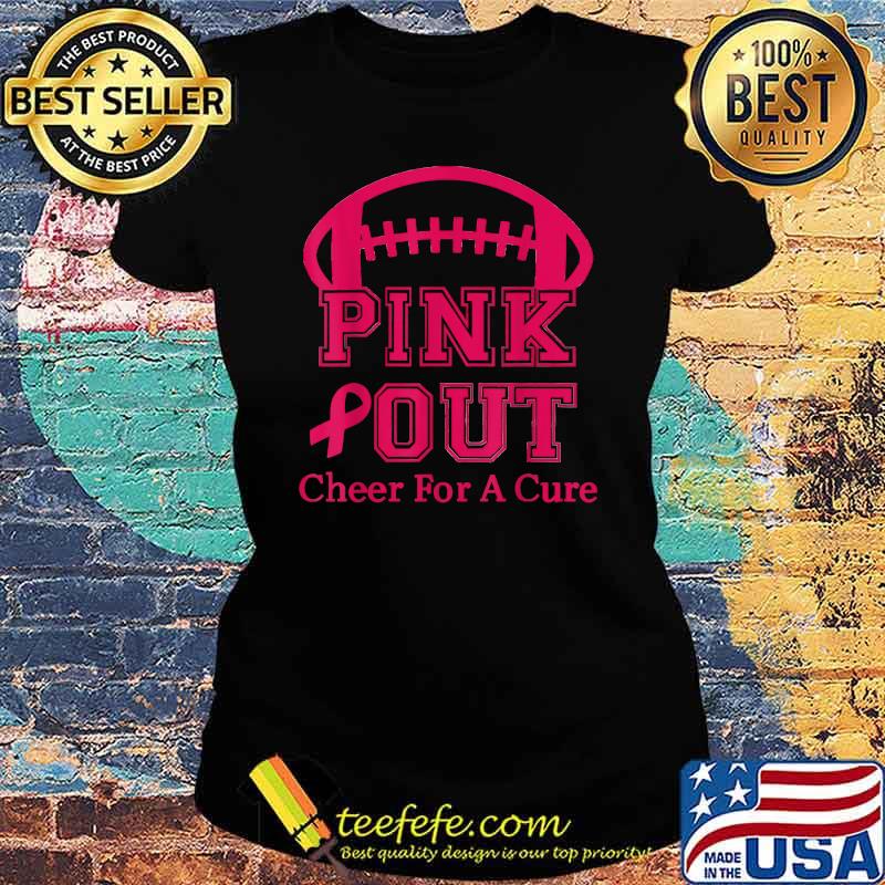 Breast Cancer Awareness Cheer For The Cure Pink Out T-Shirt Ladies tee Breast Cancer Awareness Cheer For The Cure Pink Out T-Shirt Ladies tee