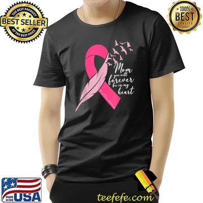 Breast Cancer Awareness In Memory of Mom Butterfly Pink T-Shirt