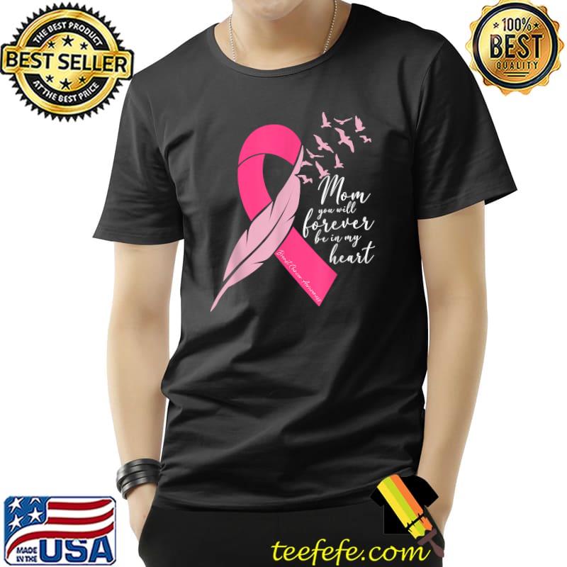 Breast Cancer Awareness In Memory of Mom Butterfly Pink T-Shirt