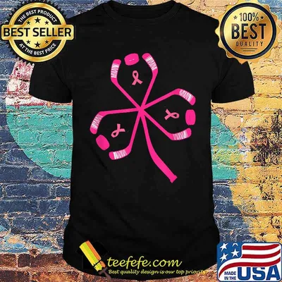 Breast Cancer Awareness Pink hockey stick For Men & Women T-Shirt