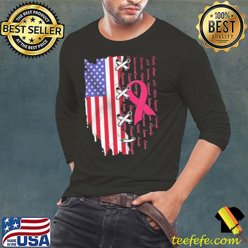 Breast Cancer Awareness The USA Flag Family Pink Ribbon shirt Breast Cancer Awareness The USA Flag Family Pink Ribbon shirt