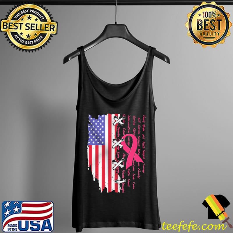 Breast Cancer Awareness The USA Flag Family Pink Ribbon s Tank Top Breast Cancer Awareness The USA Flag Family Pink Ribbon s Tank Top