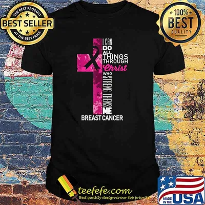 Breast Cancer Survivor Christian Ribbon Cancer Awareness T-Shirt