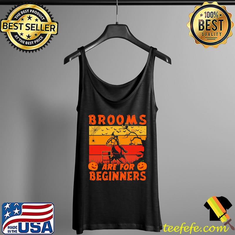 Brooms Are For Beginners Barrel Racing Halloween Shirt Tank Top Brooms Are For Beginners Barrel Racing Halloween Shirt Tank Top