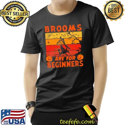 Brooms Are For Beginners Barrel Racing Halloween Shirt