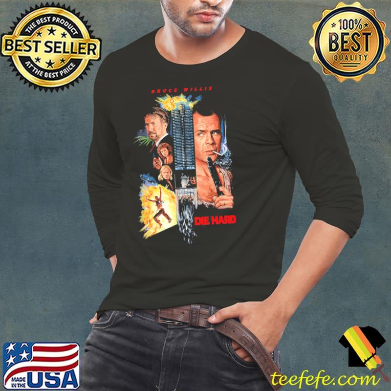 Bruce Willis Die Hard Men's Die Hard Shirt Long Sleeve Tee Bruce Willis Die Hard Men's Die Hard Shirt Long Sleeve Tee