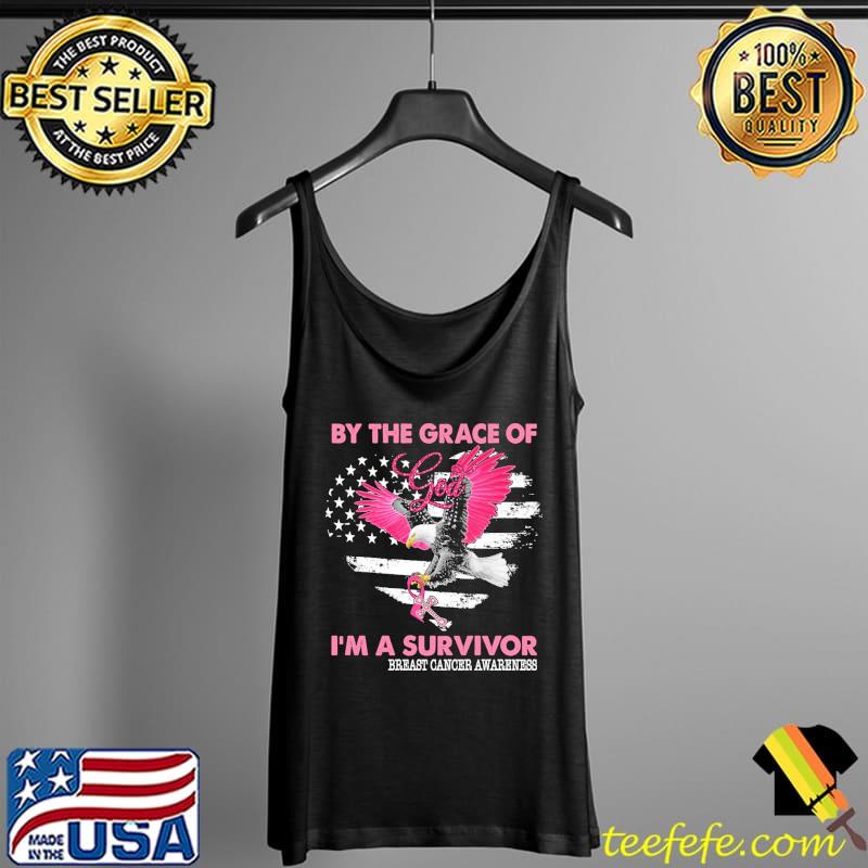 By The Race Of God I'm A Survivor Breast Cancer Awareness America Flag Shirt Tank Top By The Race Of God I'm A Survivor Breast Cancer Awareness America Flag Shirt Tank Top