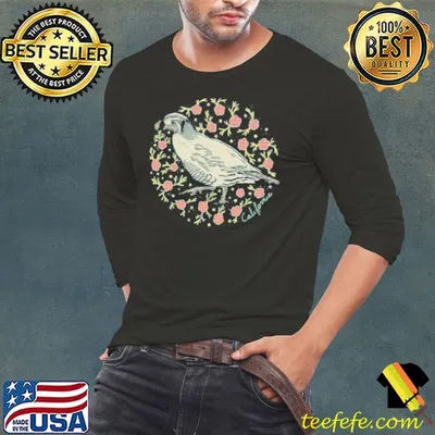 Ca Poppy Quail Bird Flower Shirt