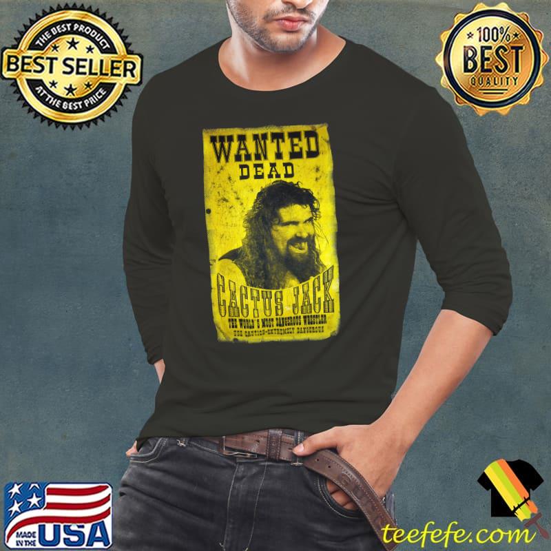 Cactus Jack Poster wanted dead T-Shirt Long Sleeve Tee Cactus Jack Poster wanted dead T-Shirt Long Sleeve Tee