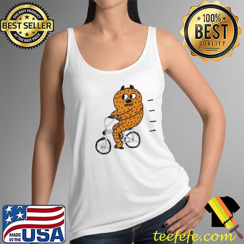 Cartoon Devil Riding A Bicycle Shirt Tank Top Cartoon Devil Riding A Bicycle Shirt Tank Top