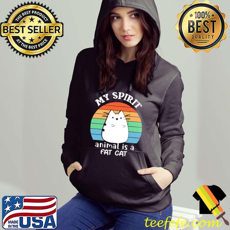 Cat My Spirit Animal Is A Fat Cat Vintage Shirt