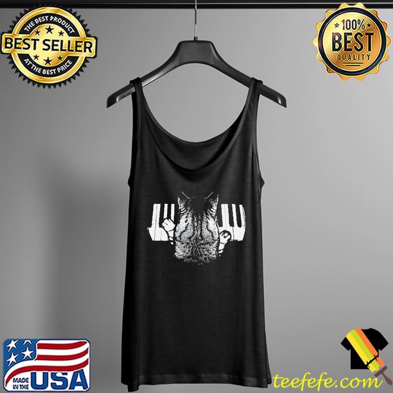 Cat Play Piano Shirt Tank Top Cat Play Piano Shirt Tank Top