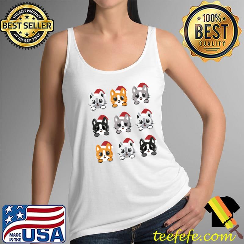 Cat Santa Face Christmas Pajamas Cats Family Funny Xmas T-Shirt Tank Top Cat Santa Face Christmas Pajamas Cats Family Funny Xmas T-Shirt Tank Top