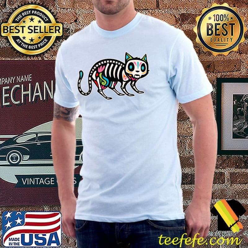 Cat Sugar Skull Mexico Day of the Dead Dia De Muertos T-Shirt Unisex Cat Sugar Skull Mexico Day of the Dead Dia De Muertos T-Shirt Unisex