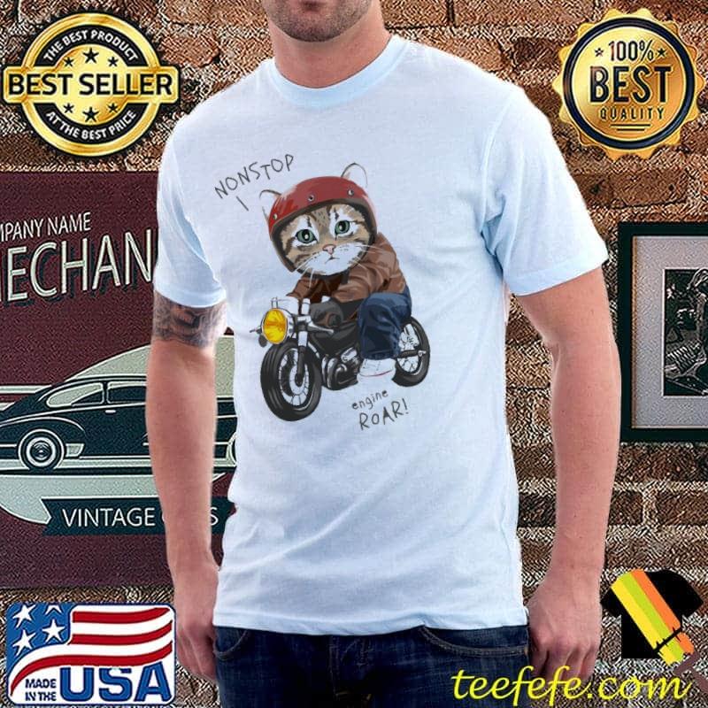 Cat With Motorcycle Nonstop Engine Roar s Unisex Cat With Motorcycle Nonstop Engine Roar s Unisex