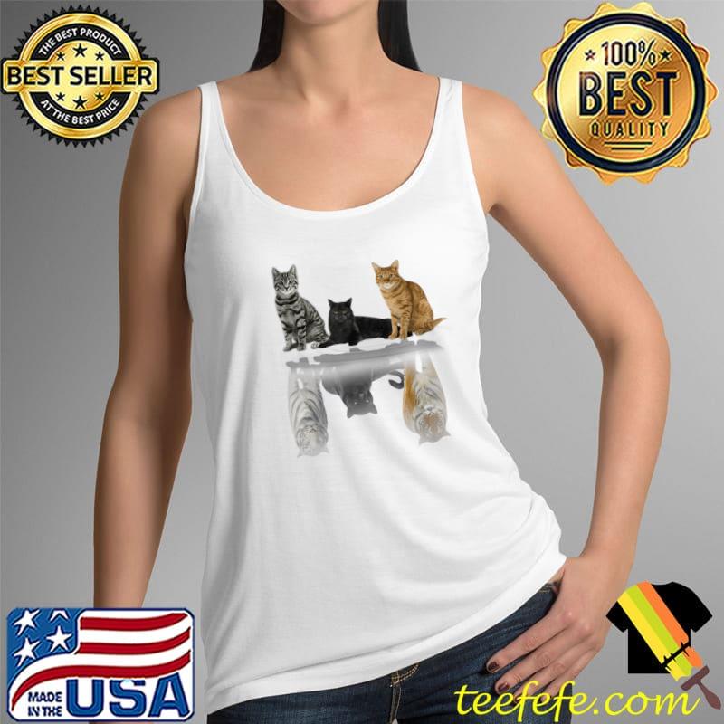 Cats Mirror Reflection Tiger Puma Halloween Party Costume T-Shirt Tank Top Cats Mirror Reflection Tiger Puma Halloween Party Costume T-Shirt Tank Top