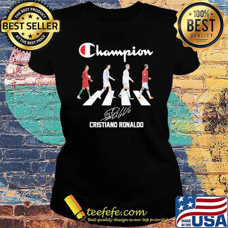 Champion Cristiano Ronaldo Signature Shirt Ladies tee Champion Cristiano Ronaldo Signature Shirt Ladies tee