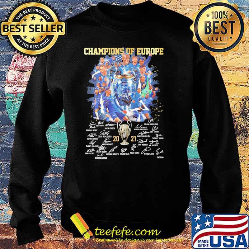 Champions Of Europe 2021 Cup Signature Shirt Sweater Champions Of Europe 2021 Cup Signature Shirt Sweater