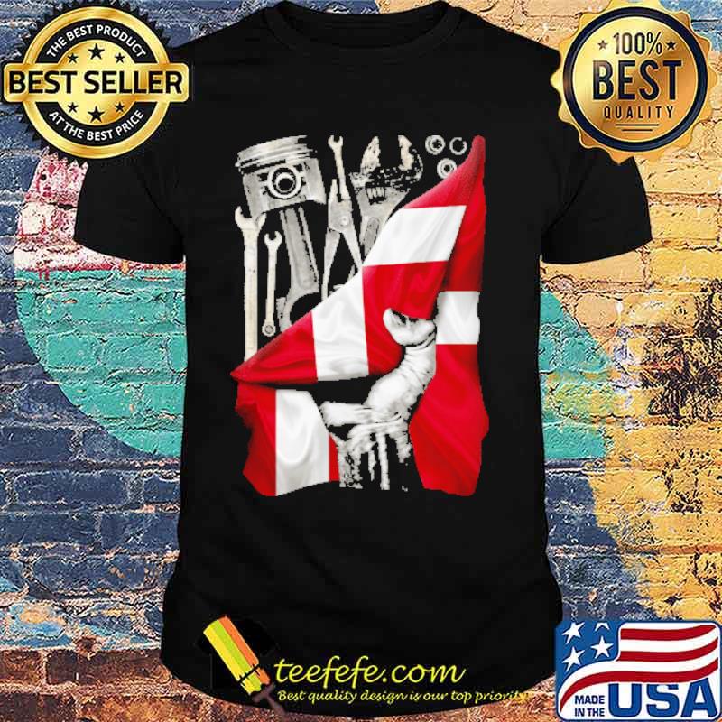 Chandler Mechanic Denmark Flag Shirt