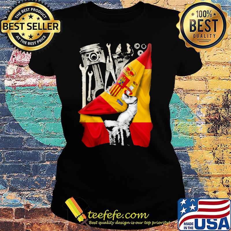 Chandler Mechanic Spain Flag Shirt Ladies tee Chandler Mechanic Spain Flag Shirt Ladies tee