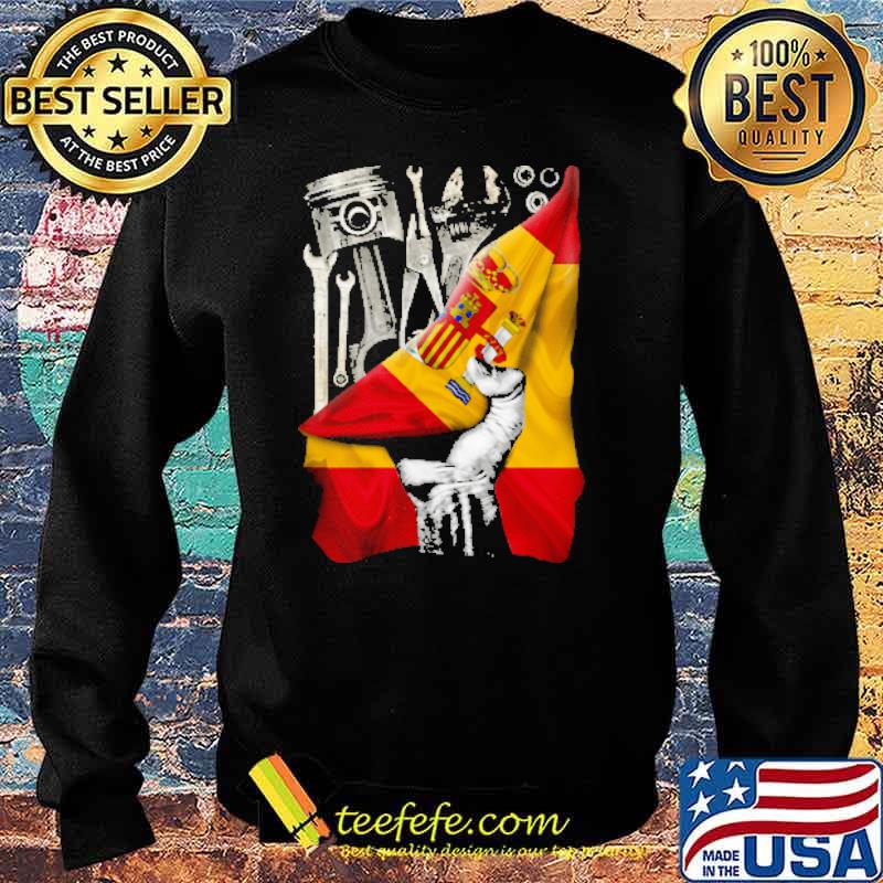 Chandler Mechanic Spain Flag Shirt Sweater Chandler Mechanic Spain Flag Shirt Sweater