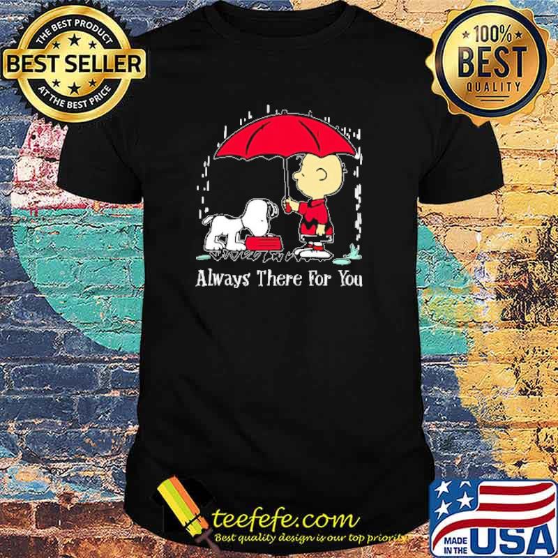 Charlie Brown holds an umbrella for Snoopy while Snoopy eats his supper shirt Charlie Brown holds an umbrella for Snoopy while Snoopy eats his supper shirt