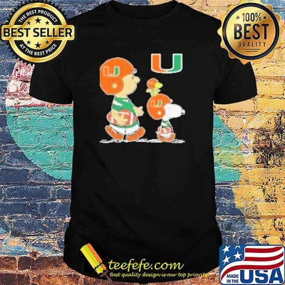 Charlie Brown Snoopy And Woodstock Miami Hurricanes shirt