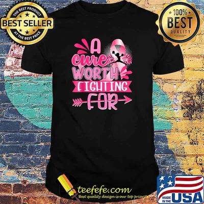 Cheer Breast Cancer Shirt Pink Ribbon Cheerleading T-Shirt