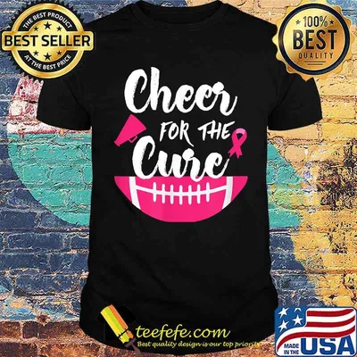 Cheer For The Cure Football Breast Cancer Awareness T-Shirt