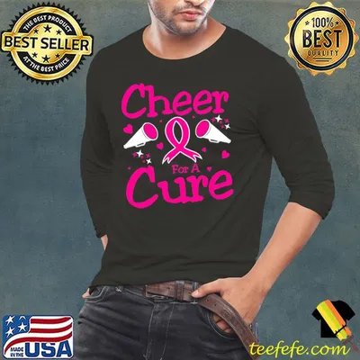 Cheerleading Tee Cheer Breast Cancer Girls Cheerleader T-shirt