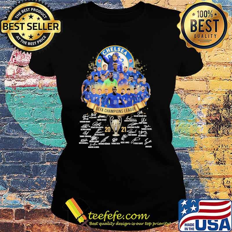 Chelsea Uefa Champion League Signature Shirt Ladies tee Chelsea Uefa Champion League Signature Shirt Ladies tee