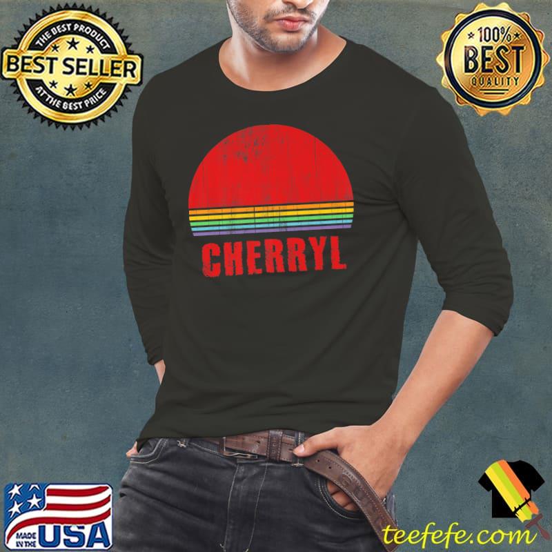 Cherryl Custom Girl's Name 7 Letters Retro Vintage Sunset Premium T-Shirt Long Sleeve Tee Cherryl Custom Girl's Name 7 Letters Retro Vintage Sunset Premium T-Shirt Long Sleeve Tee