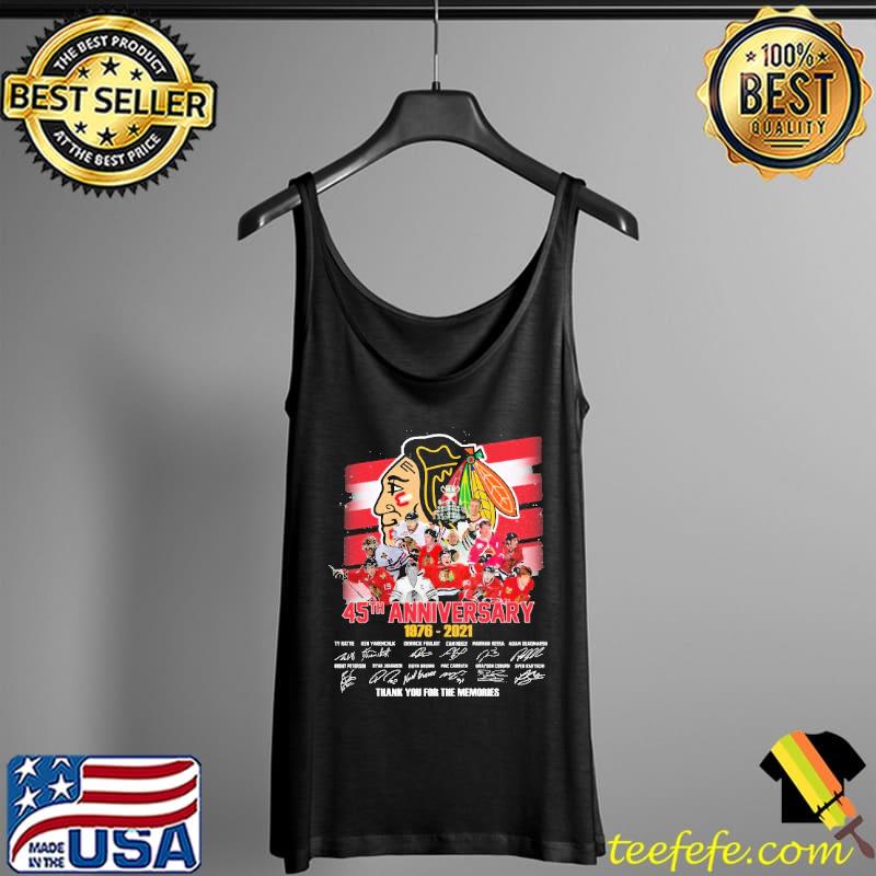 Chicago Blackhawks 45Th Anniversary 1976 2021 Thank You For The Memories Shirt Tank Top Chicago Blackhawks 45Th Anniversary 1976 2021 Thank You For The Memories Shirt Tank Top