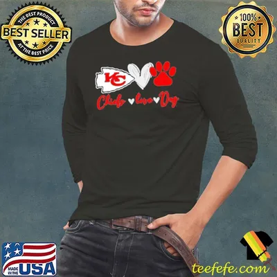 Chiefs Love Dogs Heart Red Football KC Club Shirt