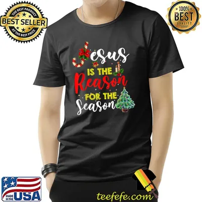 Christian Jesus The Reason Christmas Stocking Stuffer T-Shirt