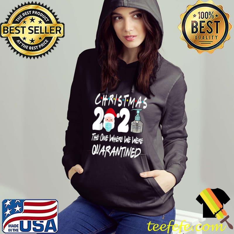 Christmas 2021 Quarantine Christmas Santa Face Wearing Mask T-Shirt