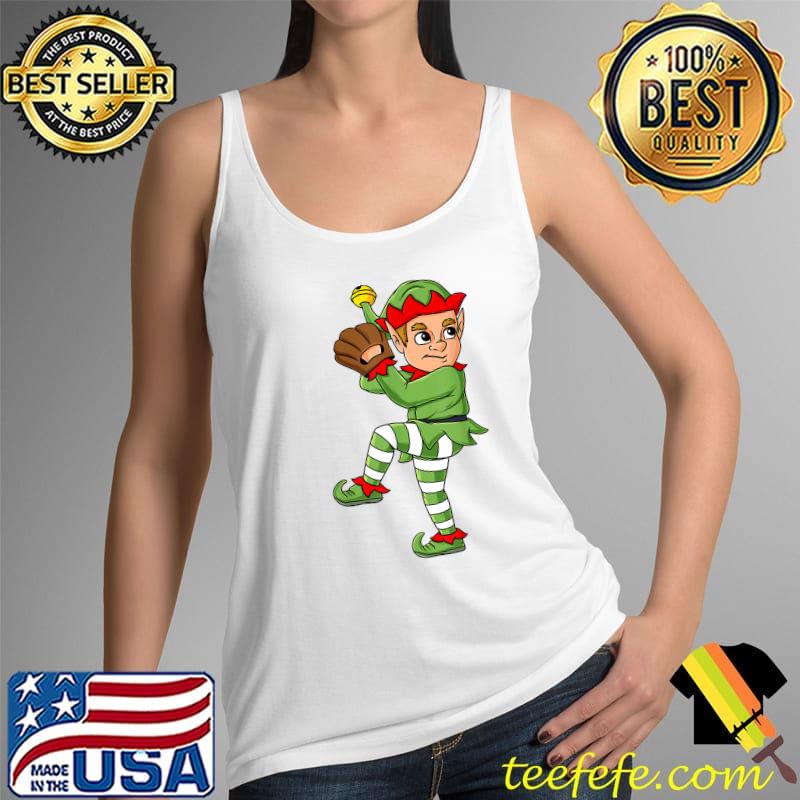 Christmas Elf Baseball Pitcher Boys Kids Teens Xmas T-Shirt Tank Top Christmas Elf Baseball Pitcher Boys Kids Teens Xmas T-Shirt Tank Top