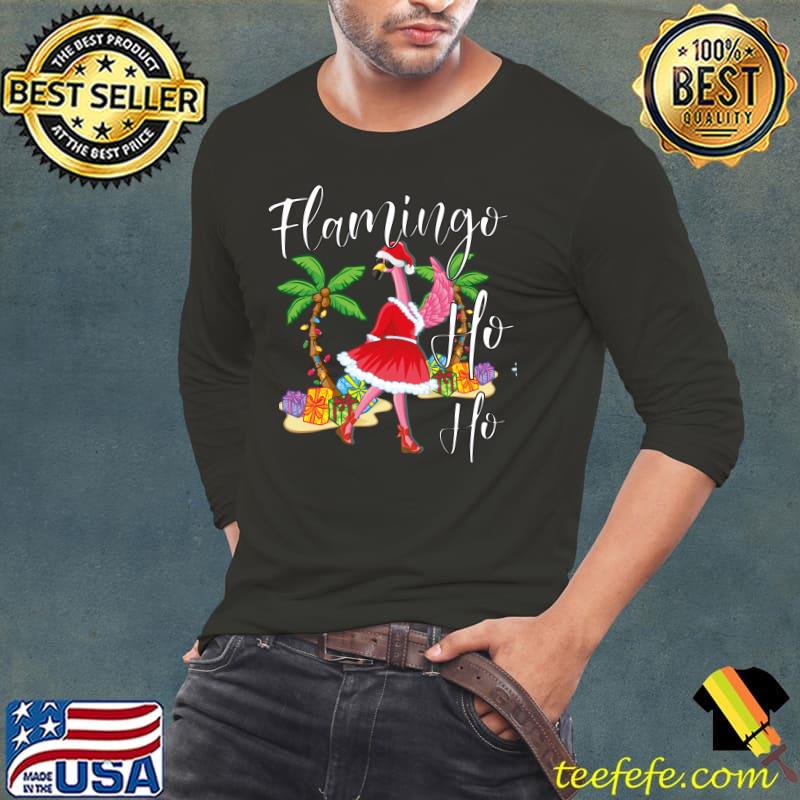 Christmas Flamingo Ho Ho Merry Tropical Christmas Cute Xmas T-s Long Sleeve Tee Christmas Flamingo Ho Ho Merry Tropical Christmas Cute Xmas T-s Long Sleeve Tee